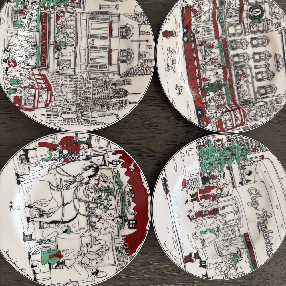 Set of Four City Henry montanez epoch salad plates by noritake